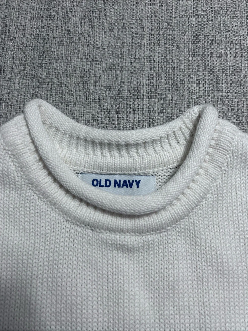 Old Navy White Knit Sweater with Navy Fisherman Style NWT Size 4T
